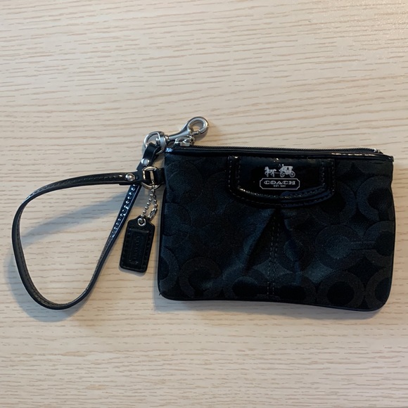 Coach Wristlet in Black with Silver Accents - Picture 3 of 3